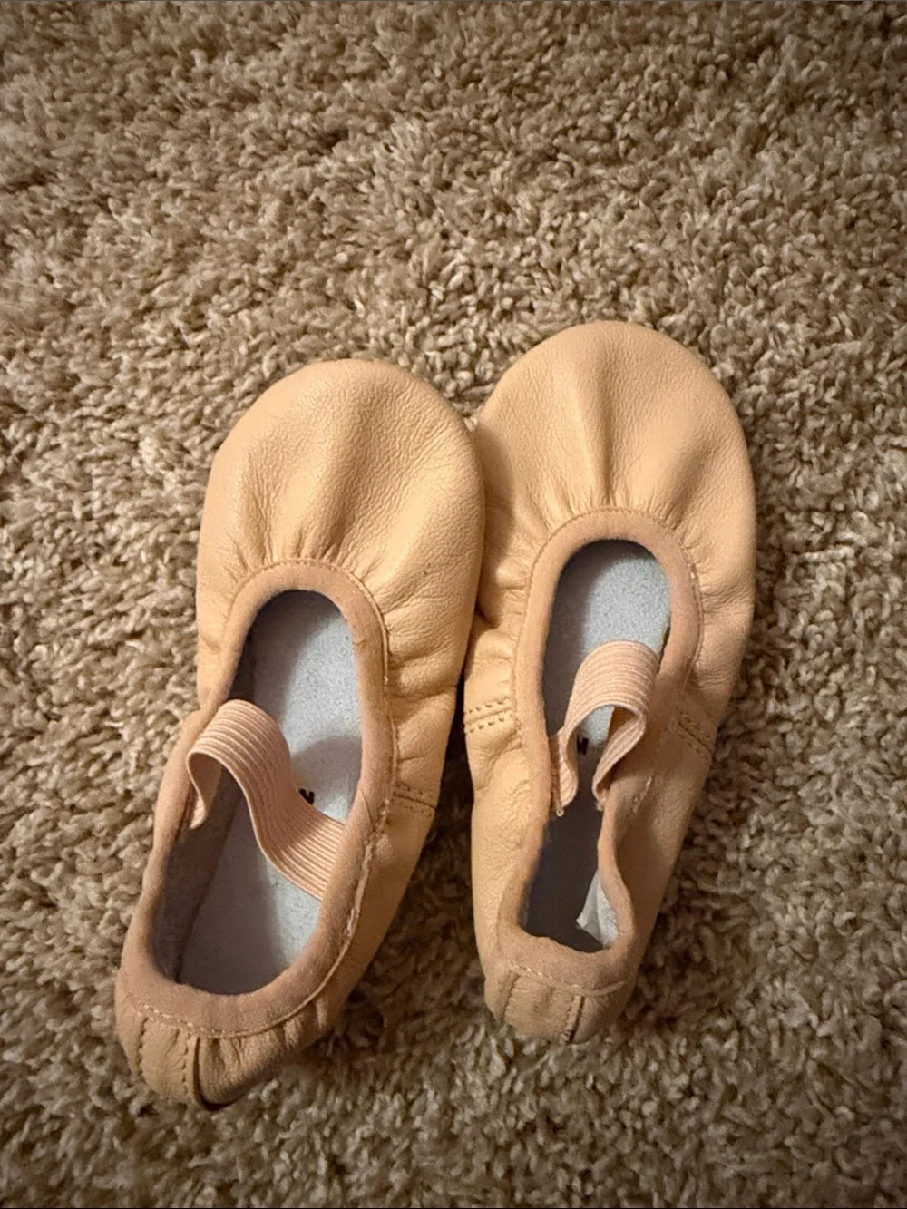 Kids Elastic-Band Ballet Flats in Peach